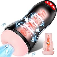 Automatic Male Masturbator, Sucking Male Masturbators Penis Pump with 9 Suction & 10 Vibrating & Heating Mens Male Sex Toys, Hands Free Pocket Pussy Male Stroker, Adult Sex Toys for Men Penis Pumps