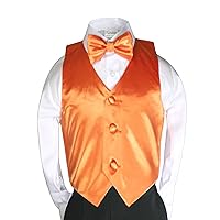 Classic Fashion Boy Suit Party Formal Wedding Colors Satin Vest & Bow tie 5-14
