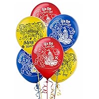 Design Ware Amscan AMI 111288 Jake and The Pirates Balloons for Party, 6 Pieces, Latex, Jake & Never Land Pirates birthday party, 12