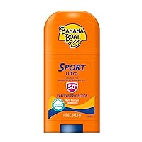 Banana Boat Sport Ultra Sunscreen Stick SPF 50, 1.5oz | Travel Sunscreen, Mini Sunscreen, SPF Stick Sunscreen, Oxybenzone Free Sunscreen, 1.5oz