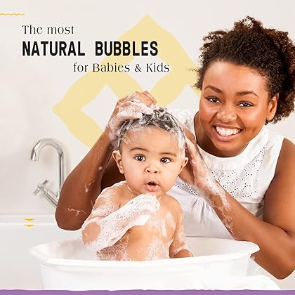 Alaffia Babies and Kids Bubble Bath, Gentle Baby Essentials for Delicate Skin, Cleansing & Calming Bubbles, Plant Based Formula, Vegan, Lemon Lavender, 32 Fl Oz