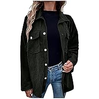 Women Dressy Waffle Knit Shacket Jacket Oversized Casual Blouses Button Down Long Sleeve Tunic Shirts 2023 Fall Tops