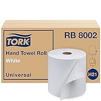 Tork Hand Towel Roll White H21, Universal, 100% Recycled Fiber, RB8002 , 800 Foot (Pack of 6)