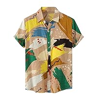 Men’s Activewear Casual Print Shirt Sports Clothing Men's Athletic Shirts & Tees Hawaiian Shirt Tees