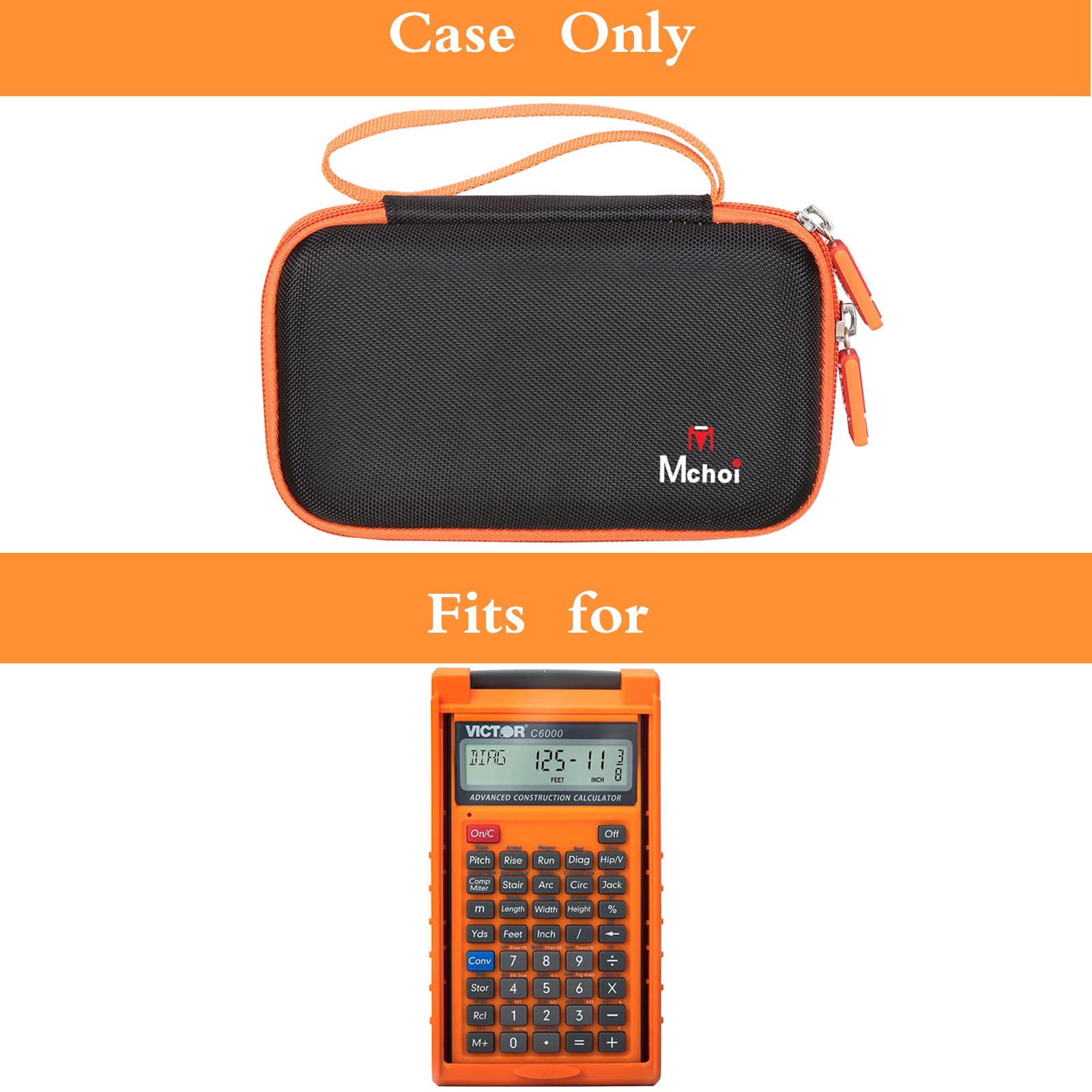 Mchoi Calculator Cases Fits for Calculated Industries 4065/4080 Construction Master Pro Calculator & Victor C6000 Advanced Construction Calculator, Case Only