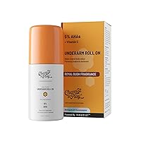 UnderArm Roll-On with 5% AHA, Lactic Acid & 1% Mandelic Acid | Prevents Body Odour, Brightens Skin & Exfoliates Underarm | For Sensitive Skin | Royal Oudh Fragrance | Alcohol Free-40ml