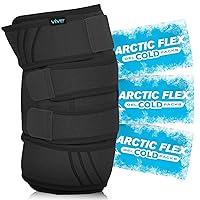 Vive Knee Ice Pack Wrap - Cold/Hot Gel Compression Brace - Heat Support Strap for Arthritis Pain, Tendonitis, ACL, Athletic Injury, Osteoarthritis, Women, Men, Running, Meniscus and Patella Surgery