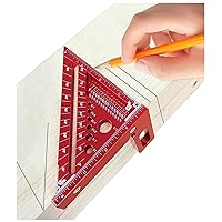Multi Angle Measuring Ruler, Slide Combination Square Ruler, Carpenter Square Tools Drawing Angle Line Ruler Plate Precision Woodworking Square Protractor Layout Measuring Tool