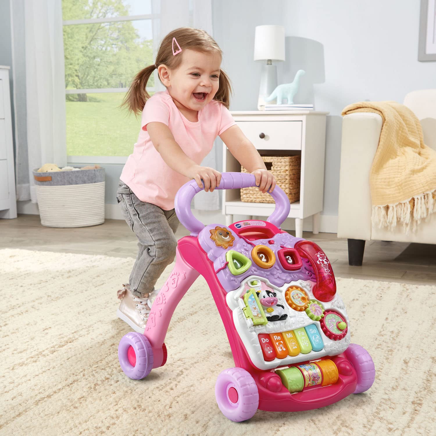 VTech Sit-to-Stand Learning Walker (Frustration Free Packaging), Pink