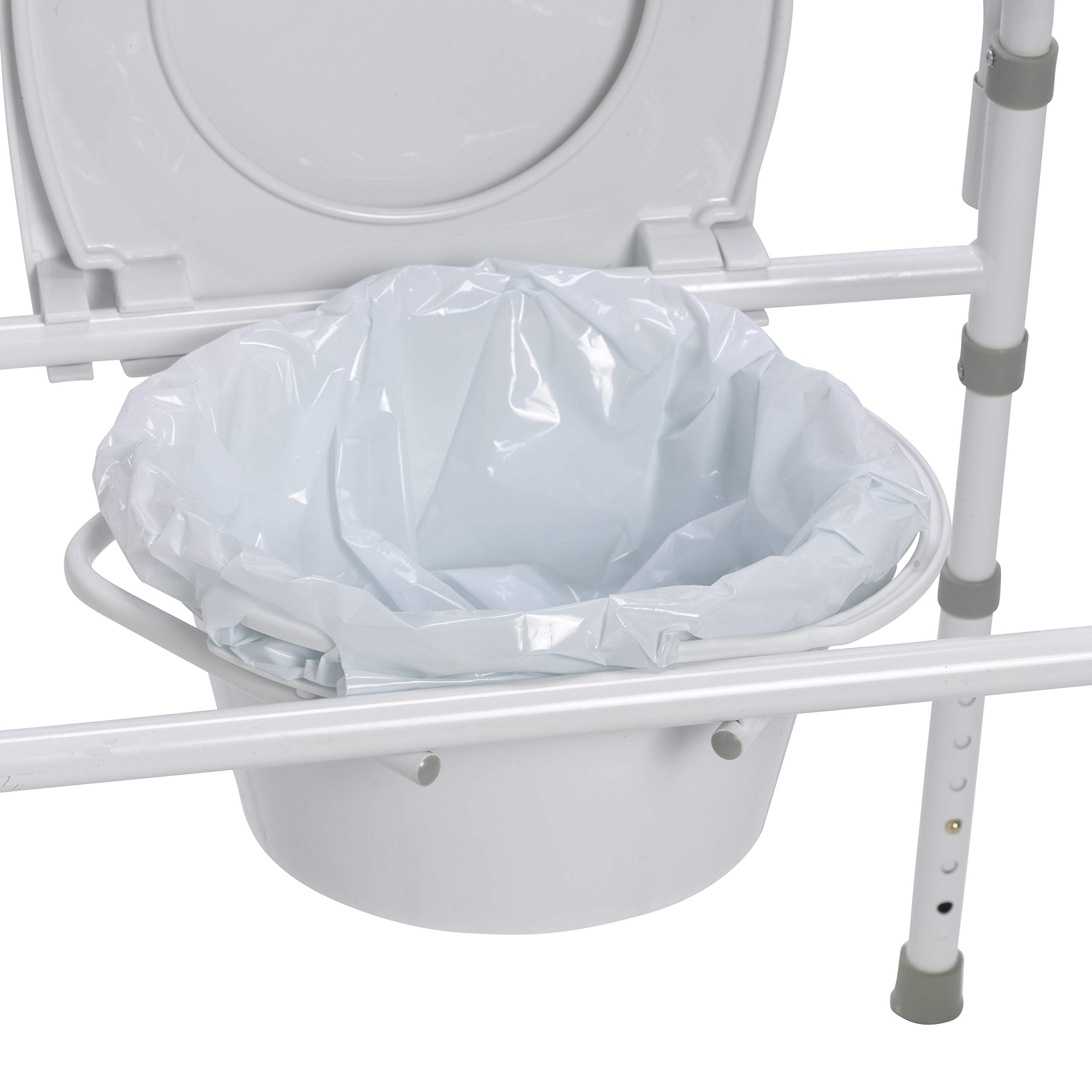 Drive Medical Commode Pail Liner, White - 42 Liners (6 Boxes of 7 Liners)