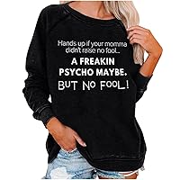 Women Crewneck Sweatshirts Teen Girls Trendy Letter Graphic Print Pullover Fashion Oversized Casual Hoodie Tops