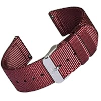 Holdfast Nylon Watch Straps, 2 Piece NATO Watch Strap Design with Quick Release Fastening, Military Style Watch Strap Available in Black, Brown, Grey, Maroon, Green, Navy, Orange and Carbon