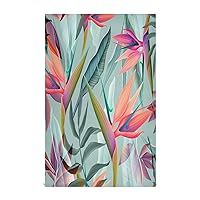 ALAZA Hawaii Tropical Flower Kitchen Towels Absorbent Dish Towels Soft Wash Clothes for Drying Dishes Cleaning Towels for Home Decorations Set of 4, 28 X 18 Inch