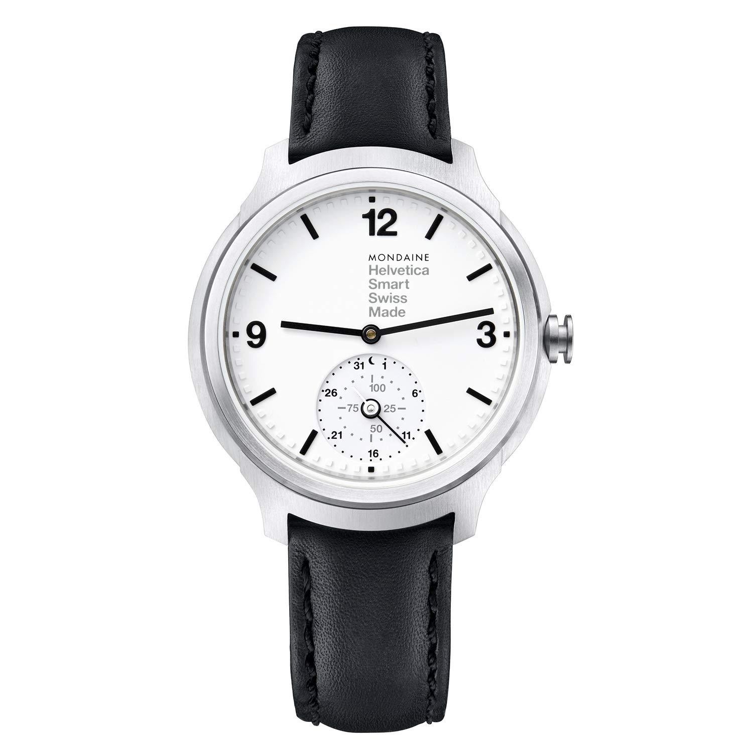 Mondaine Unisex MH1.B2S10.LB Helvetica Analog Display Quartz Black Watch