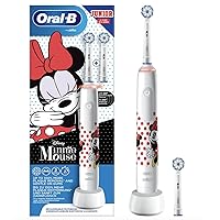 Cinkeen Xiao Oral-B Junior Brosse À Dents Électrique Disney Minie Mousse, 2 Brossettes Sensi Ultrathin, 2 Modes de Brossage, 6 Ans Et Plus