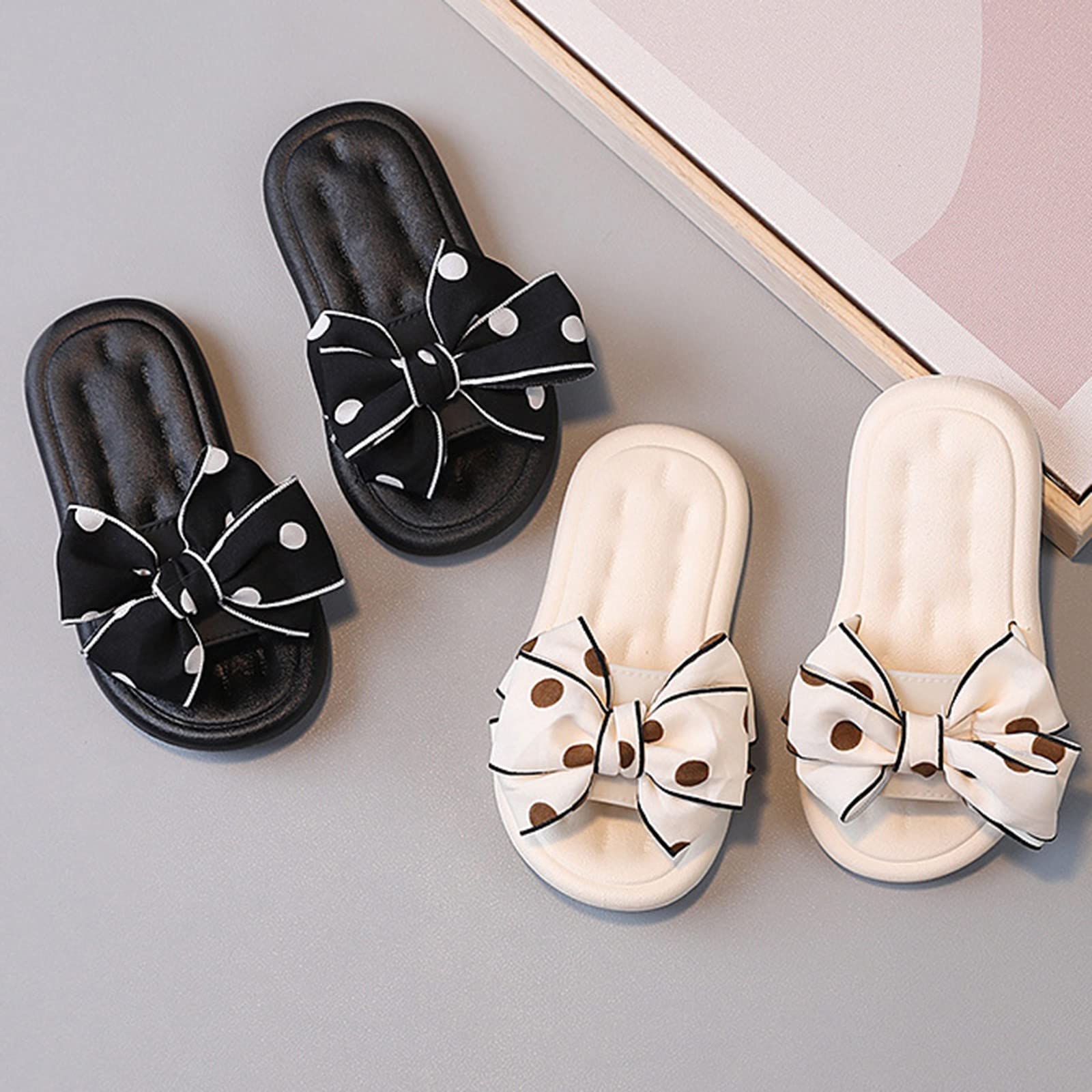 Girls Slippers Size 11 Children Shoes Fashion Slippers Bowknot Princess Household Shoes Cute Toddler 10 Sandals Girls
