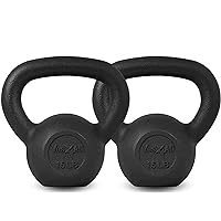 Yes4All Kettlebell Adjustable/Cast Iron/Protective Base Solid Smooth for Strength Training, Home Gym