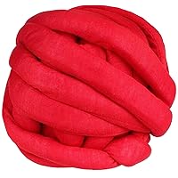 Arm Knitting Yarn 1KG Soft Cotton Chunky Yarn for Crochet Thick Blanket Yarn Warm Chunky Wool for Knitting DIY Sofa Cushion Pillow Pet Bed Red Arm Knitting Yarn
