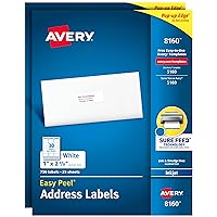 Avery Easy Peel Printable Address Labels with Sure Feed, 1