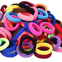 120 Pcs Baby Hair Ties, Cotton Toddler Hair Ties for Girls and Kids, Multicolor Small Seamless Hair Bands Elastic Ponytail Holders(15 Colors)