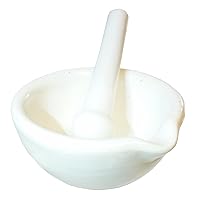 4-13021 Porcelain Mortar and Pestle, 100 mm D x 130 mL