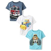 The Children's Place Baby Toddler Boys 3-Pack Short Sleeve Graphic T-Shirt