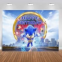 Hedgehog Birthday Decorations,Hedgehog Happy Birthday Banner Backdrop for as Cartoon Backdrop Decorations Banner Photo Booth Props(5x3ft)
