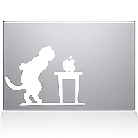 The Decal Guru 1060-MAC-13P-DR Cat and Fish Bowl MacBook Decal Vinyl Sticker - 13