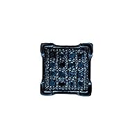 Dazzlingrock Collection Round Blue Diamond Square Shape Iced Unisex 1Pc Stud earring (0.05 ctw, Color Blue, Clarity I2-I3) in Blue Plated 925 Sterling Silver