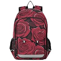 ALAZA Elegant Red Roses Backpack Bookbag Laptop Notebook Bag Casual Travel Daypack for Women Men Fits15.6 Laptop