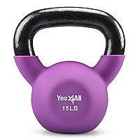 Yes4All Neoprene Coated/Adjustable Kettlebell & Kettlebell Sets - Hand Weights for Home Gym & Dumbbell Weight Set training