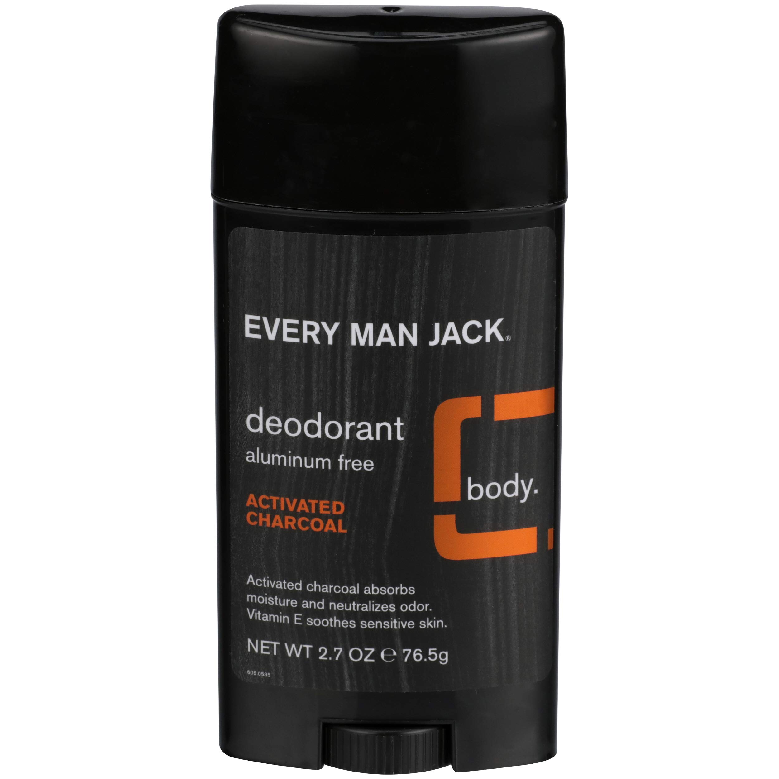 Everyman Jack Deodorant Activated Charcoal, Tea Tree, 2.7 Ounce