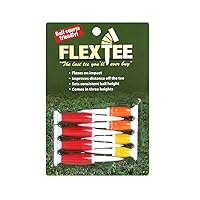 FlexTee Flexible Golf Tees (8 Pack), Virtually Unbreakable, Greater Distance, Accuracy, Less Resistance (Assorted Colors)