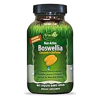 Irwin Naturals Max-Active Boswellia Curcumin + BioPerine - 90 Liquid Soft-Gels - Promotes Whole-Body Wellness - 45 Servings