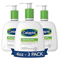 Cetaphil Body Moisturizer, Hydrating Moisturizing Lotion for All Skin Types, Suitable for Sensitive Skin, NEW 4 oz Pack of 3, Fragrance Free, Hypoallergenic, Non-Comedogenic