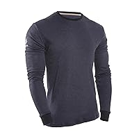 National Safety Apparel TECGEN Select Long Sleeve FR T-Shirt, Flame Resistant Shirt, X-Large, Navy, C541NNBLSXL , Navy Blue