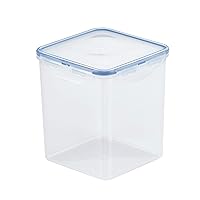 LOCK & LOCK Easy Essentials Food lids/Pantry Storage/Airtight containers, BPA Free, Square-11 Cup-for Sugar, Clear