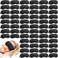 30 Pieces Blindfold Eye Cover Sleep Mask for Games Party Sleeping Travel  with Nose Pad and Adjustable Strap (Black)