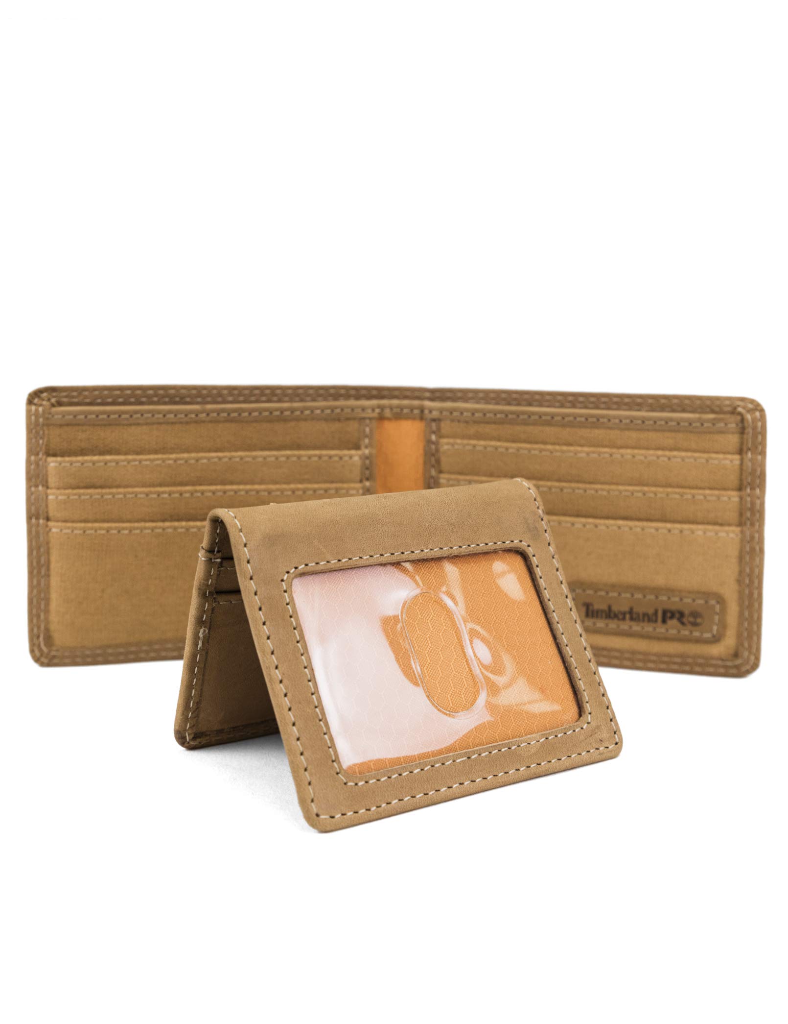 Timberland PRO Men's Leather RFID Wallet with Removable Flip Pocket Card Carrier