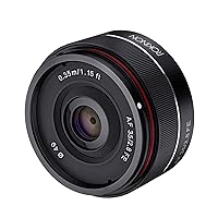 Rokinon IO35AF-E 35mm f/2.8 Ultra Compact Wide Angle Lens for Sony E Mount Full Frame, Black