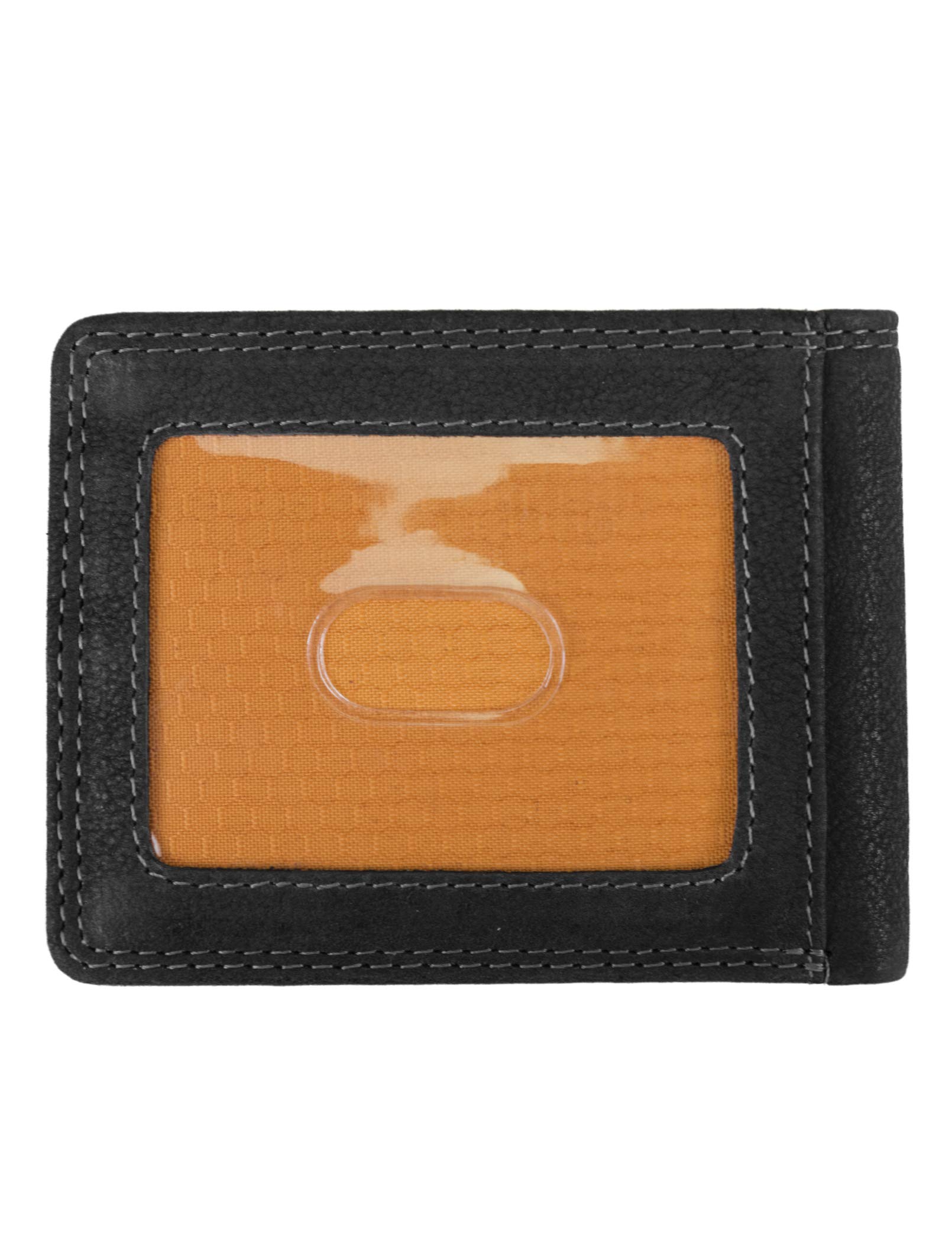Timberland PRO Men's Slim Leather RFID Bifold Wallet with Back ID Window