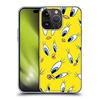 Head Case Designs Officially Licensed Looney Tunes Tweety Patterns Soft Gel Case Compatible with Apple iPhone 15 Pro Max
