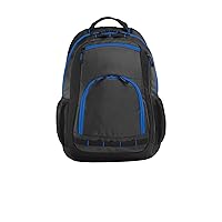 Port Authority Xtreme Backpack, BG207 - Dark Grey/Black/Shock Blue - OSFA