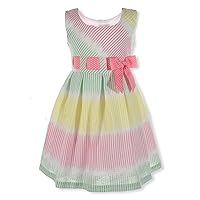 Bonnie Jean Girls' Rainbow Burst Dress - Pink, 4