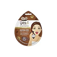 Yes To Coconut Ultra-Hydrating Energizing Coffee Peel-Off Mask For Dry Skin, Coconut and Coffee To Hydrate and Energize Skin, 1-Pack