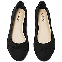 Ataiwee Women's Wide Width Flats Shoes - Ladies Cute and Comfortable Dress Ballet Shoes.