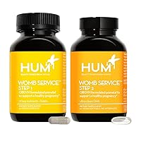 HUM Womb Service Prenatal & Postnatal Vitamins Combo Pack - OBGYN Formulated Vegan Prenatal Vitamins - Clean Daily Pre-to-Post Pregnancy Support with Choline