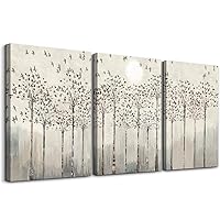 trees and birds Abstract Paintings Canvas Prints Wall Art for Bedroom Bathroom Wall Decor office Artworks Pictures Wall Decorations for Living Room,3 Piece Sunrise and sunset Modern Home Decoration