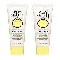 Sun Bum Cool Down Aloe Vera Lotion Vegan and Hypoallergenic After Sun Gel With Cocoa Butter To Soothe and Hydrate Sunburn 3 Ounce 2 Pack