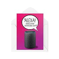 Funny Novelty Greeting Cards | Alexa Order A Cheap Anniversary Card | Anniversary Partner Wife Husband Alexa Cheap Smart Home | CBH1189